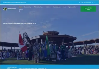 Brokenhead Ojibway Nation website homepage
